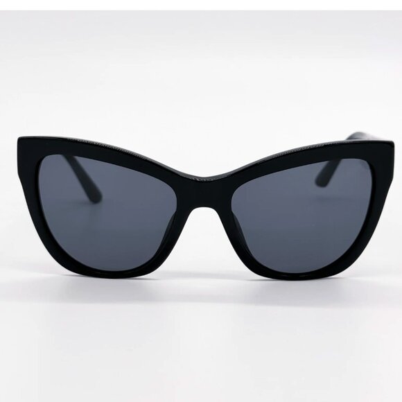 New Versace Greca Logo Cat-Eye Sunglasses Black Dark Grey main image 13